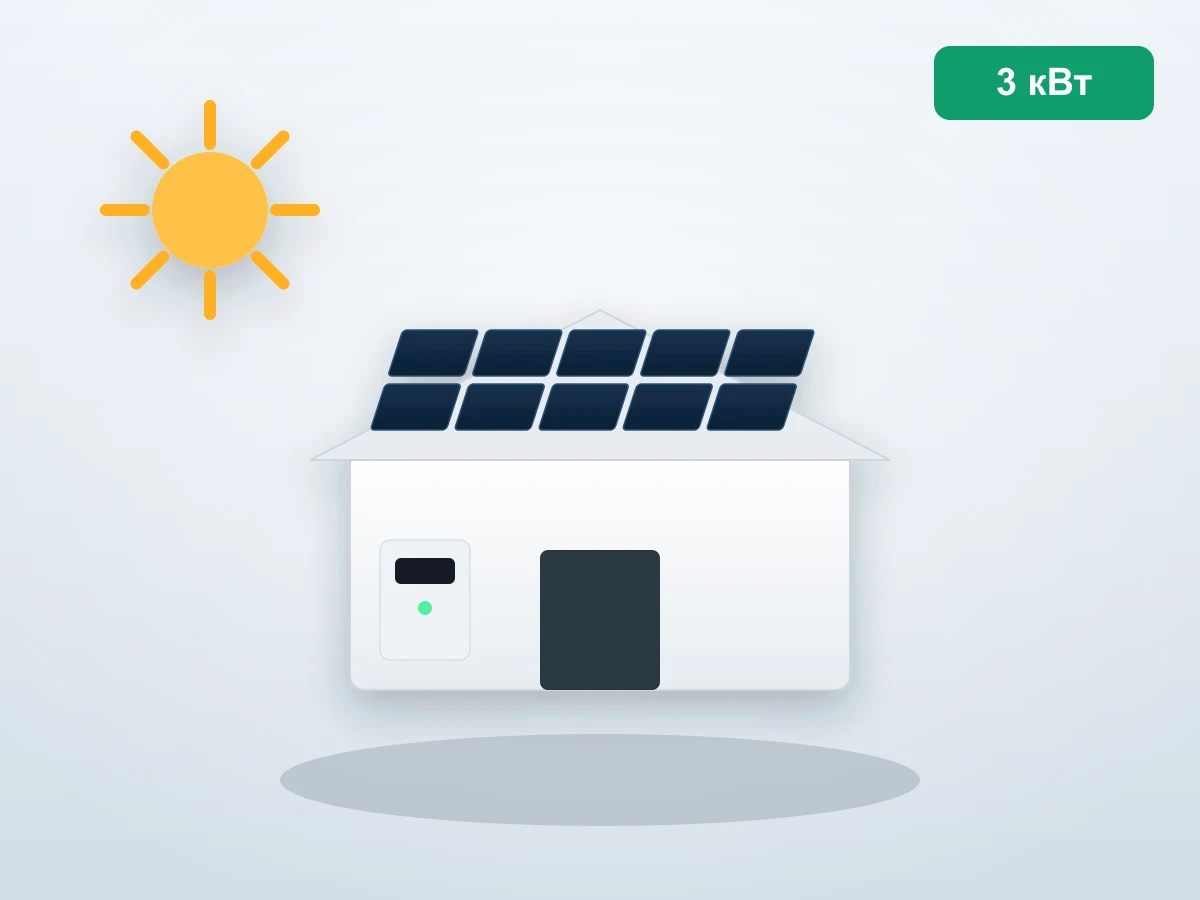 Автономна СЕС 3 кВт (off-grid)